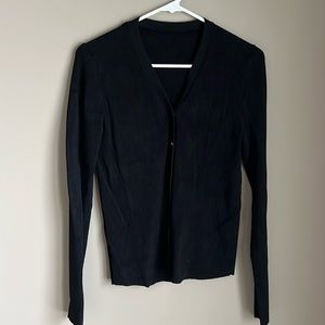 Ann Taylor black v-neck cardigan size S